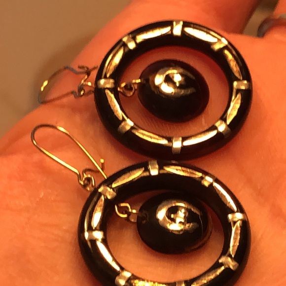 Victorian pique tortoise shell earrings - Picture 10 of 16